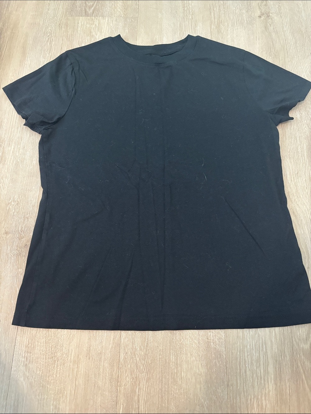 a new day Black Short Sleeve Crewneck Tee
